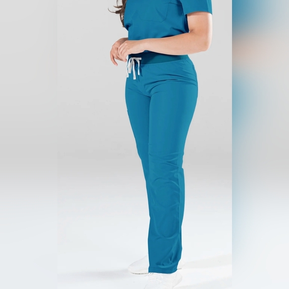 NWT Code NXT Carribean Blue Scrub Pants - Picture 3 of 8